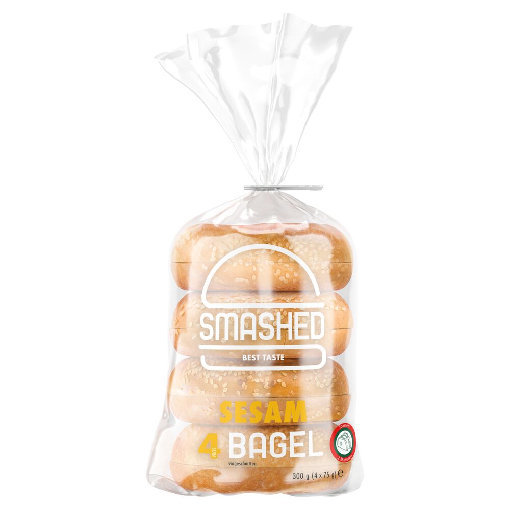 Smashed Bajgle z sezamem (4 x 75 g) 300 g. /szt.