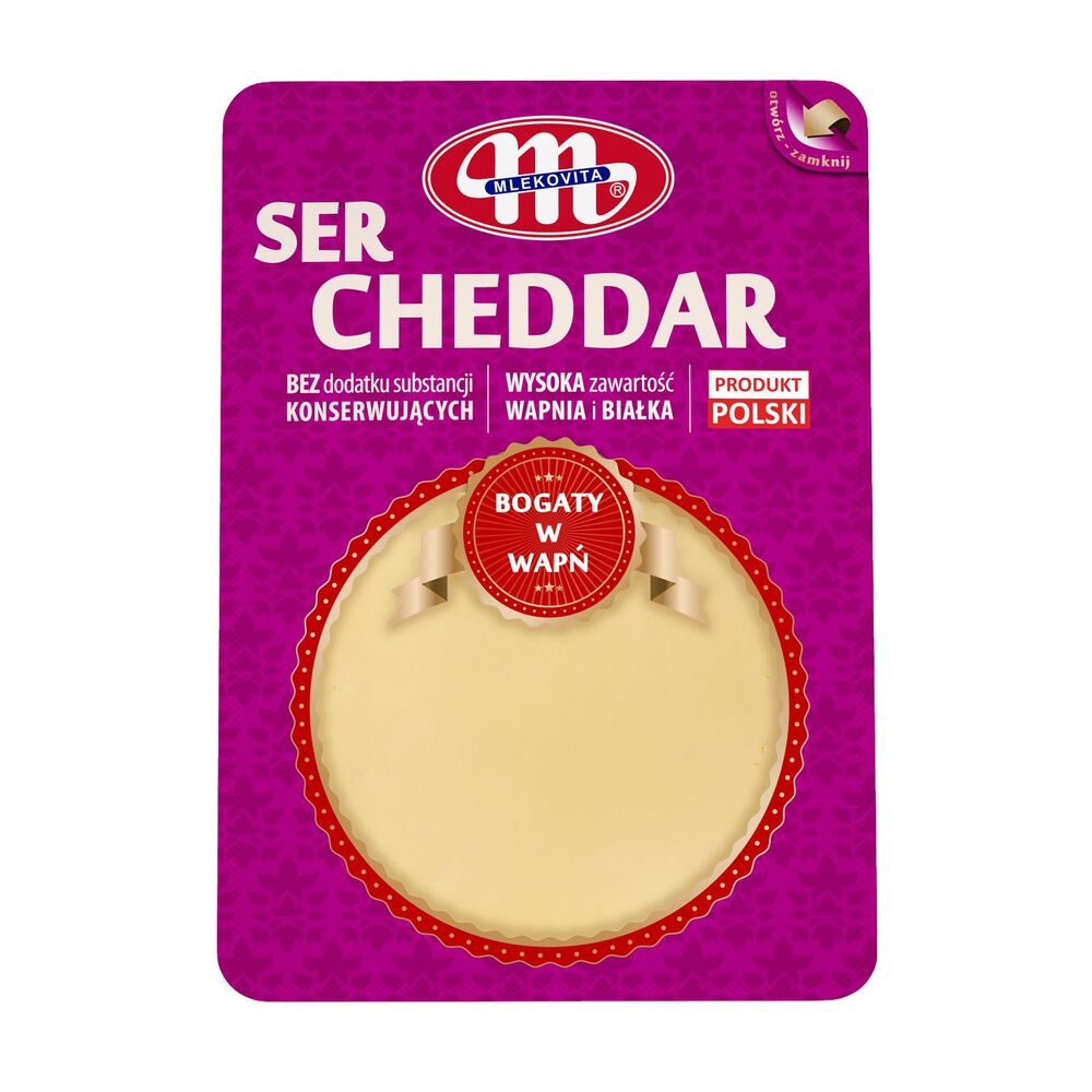 Mlekovita Ser Cheddar plastry 300 g. /szt.